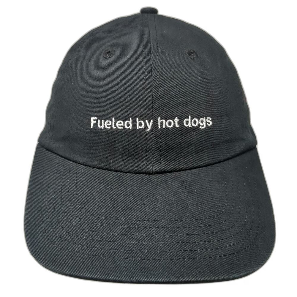 T-Mobile Baseball Cap Black One Size Fueled By Hot Dogs Cotton Slideback Hat